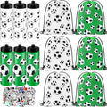 Soccer Water Bottle and Drawstring Bag Team Set - 24pc Party Kit