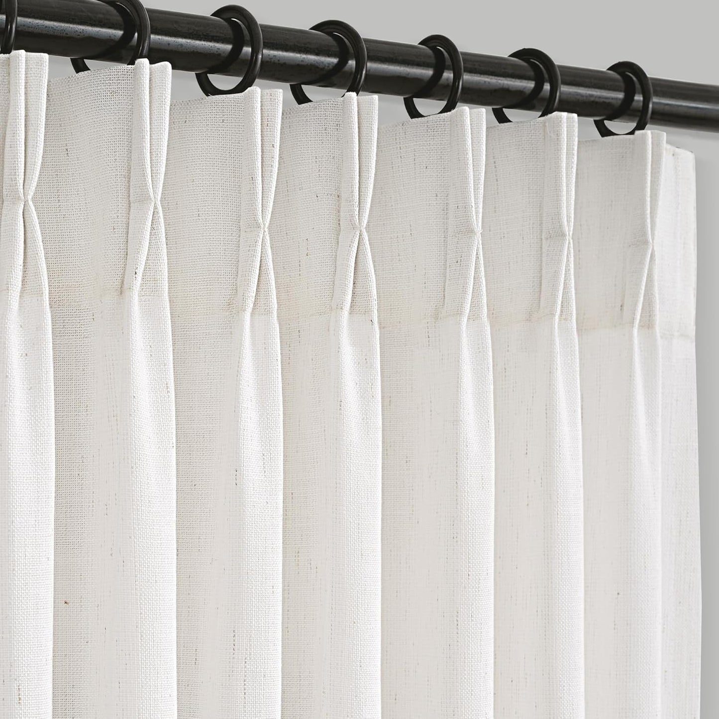 Memory Trained Pinch Pleated Linen Curtains for Modern Living