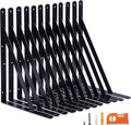 12-Pack 18 in Heavy Duty Shelf Brackets - Thick Steel Support