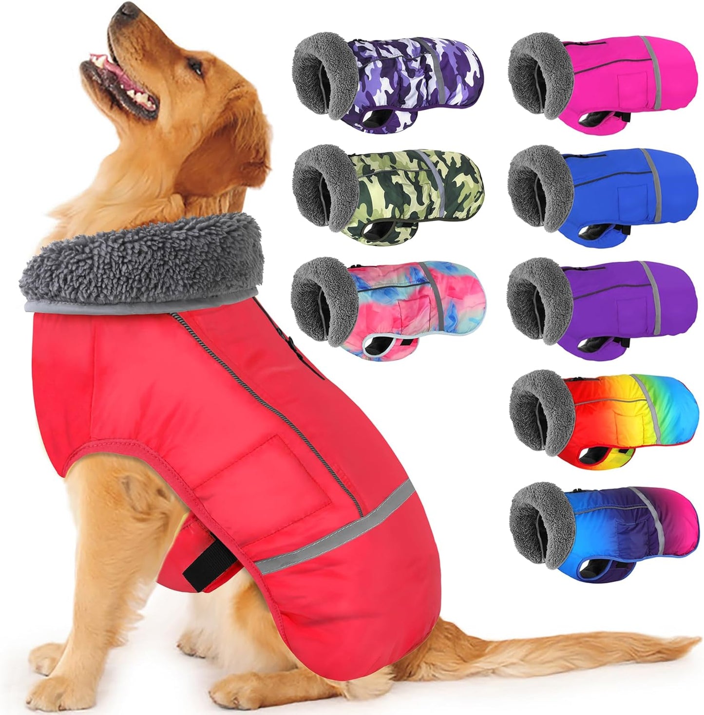 Dogcheer Warm Dog Coat - Waterproof Winter Jacket for Dogs