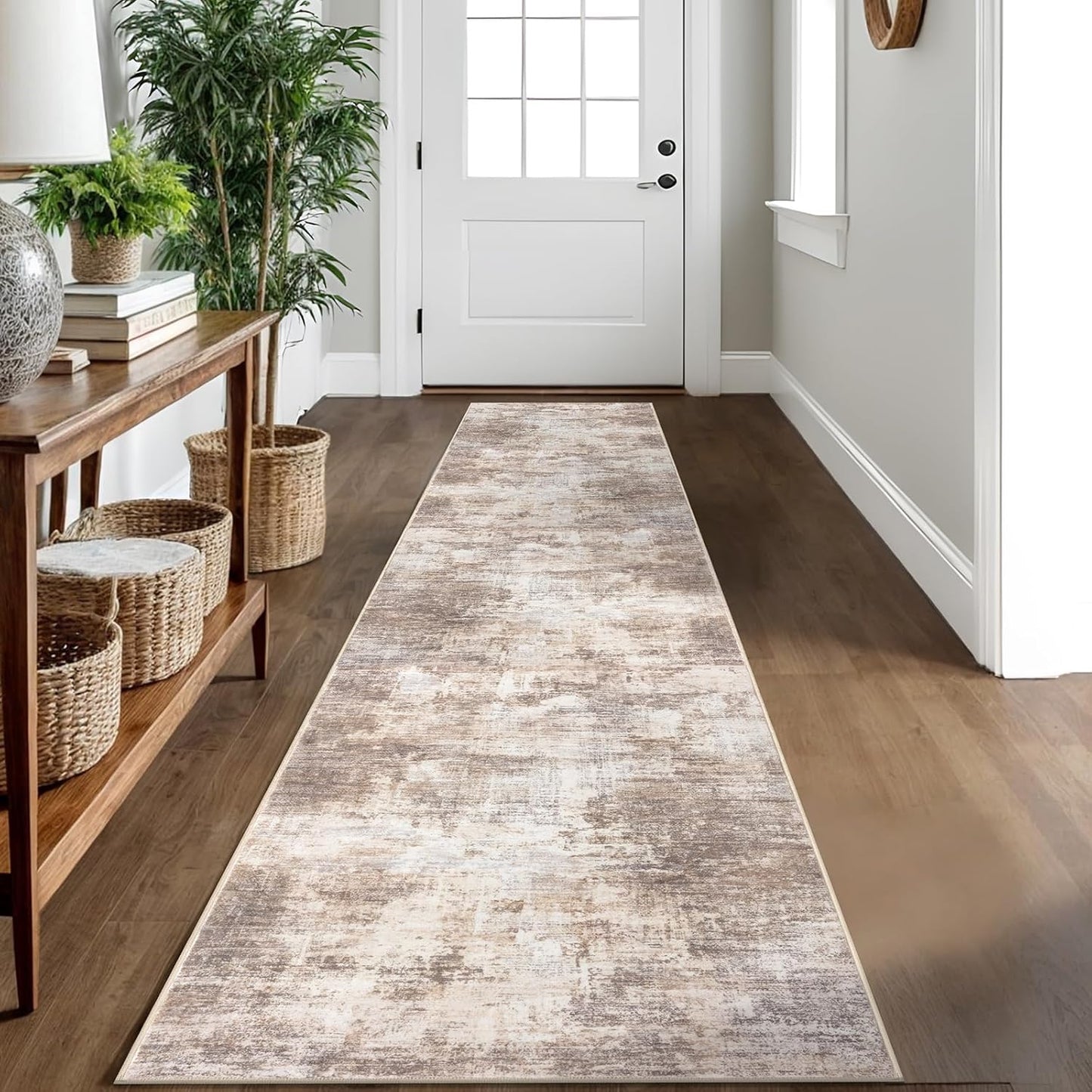 IOHOUZE Abstract Runner Rug 2x10 Ft for Hallways and Kitchens