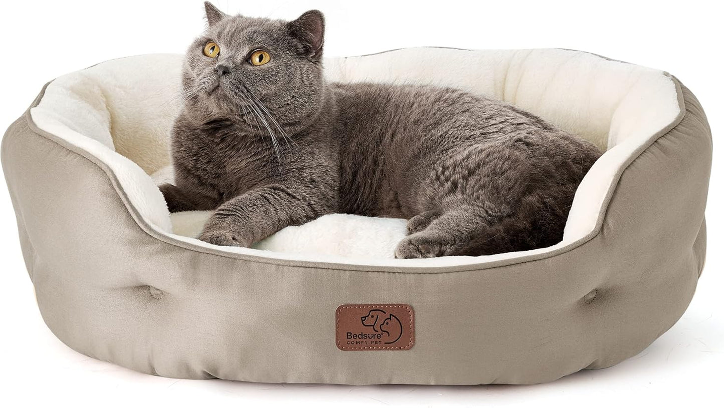 Bedsure Dog Beds for Small Dogs - Cozy Round Cat Bed 25 in