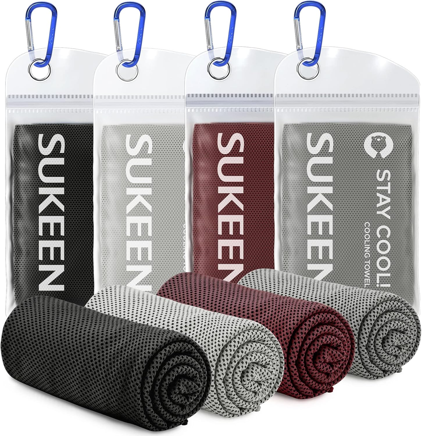 Stay Cool Anywhere: Sukeen 4-Pack Cooling Towel Set