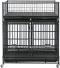 Homey Pet 42 Inch Dog Crate Cage Kennel - Stackable Whelping Box