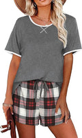 Ekouaer Women's Short Sleeve Pajama Set for Cozy Everyday Use