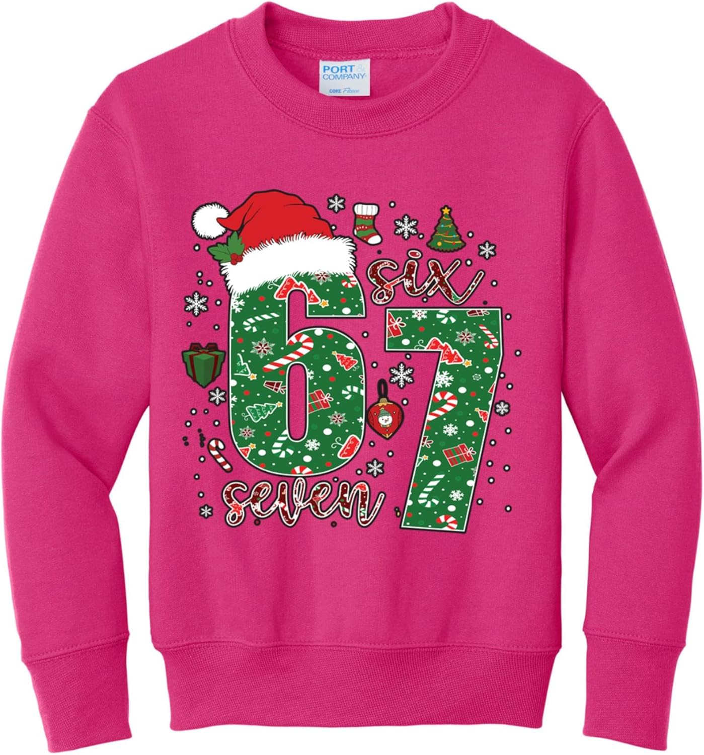 Funny Christmas Sweater for Kids - Ugly Santa Crewneck Sweatshirt