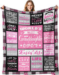 Granddaughter Blanket 60x80 - Soft Pink Flannel Gift