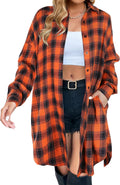 Blooming Jelly Women's Button Down Plaid Shacket - Versatile Fall