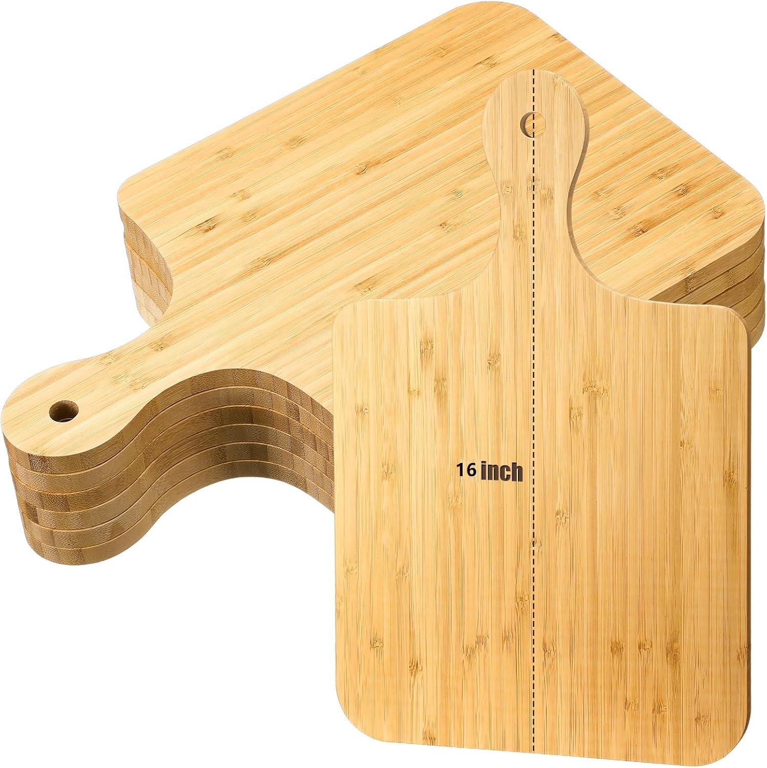 Lounsweer 6 Pcs Thicken Cutting Board Set for Kitchen Use