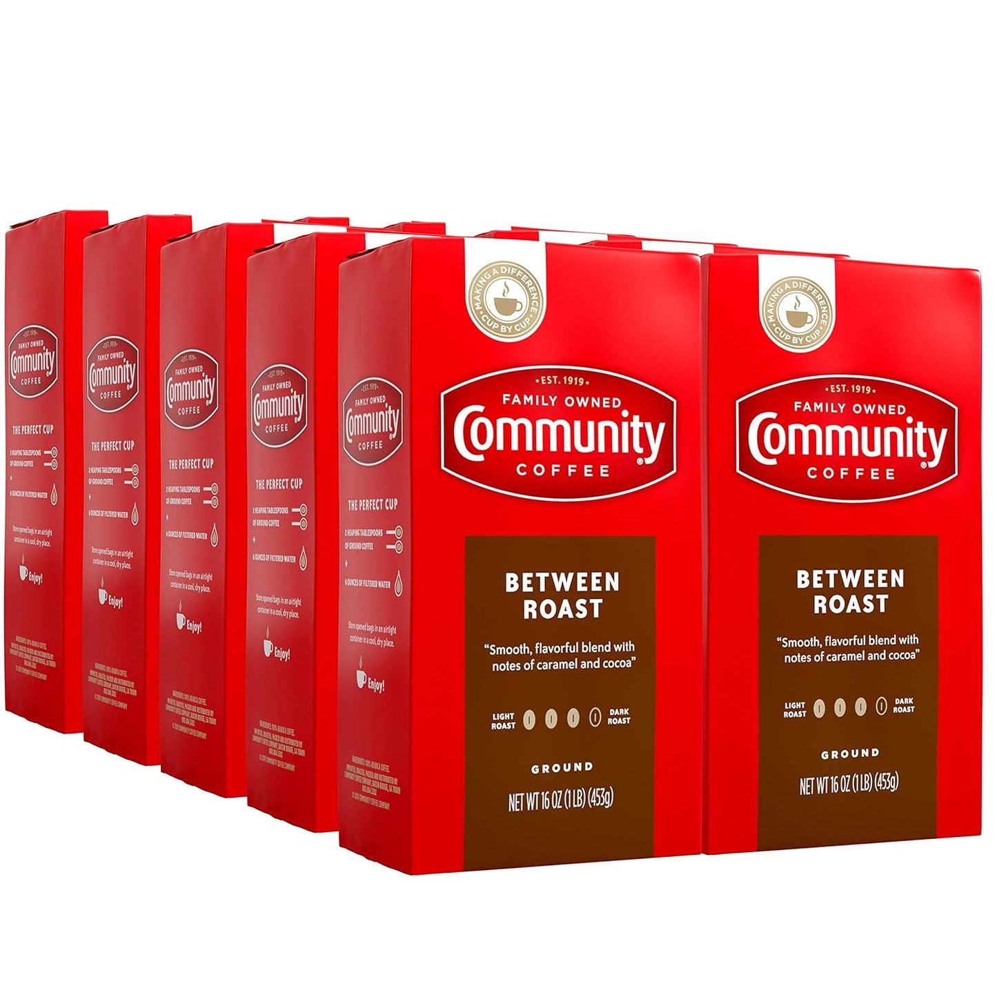 Community Coffee Medium Dark Roast, 10 Pack - Freshly Ground & Vacuum Sealed!