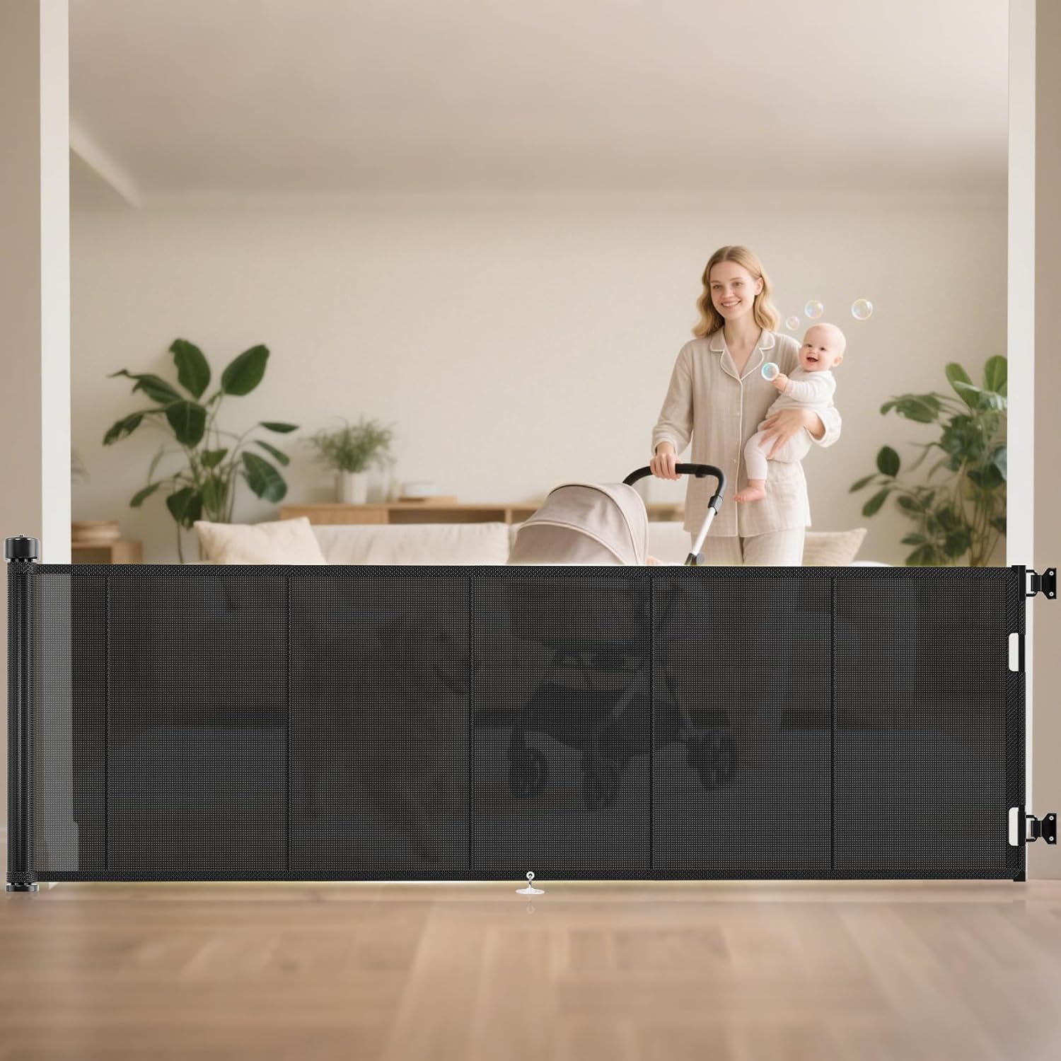 120 inch Retractable Baby Gates for Safety and Convenience