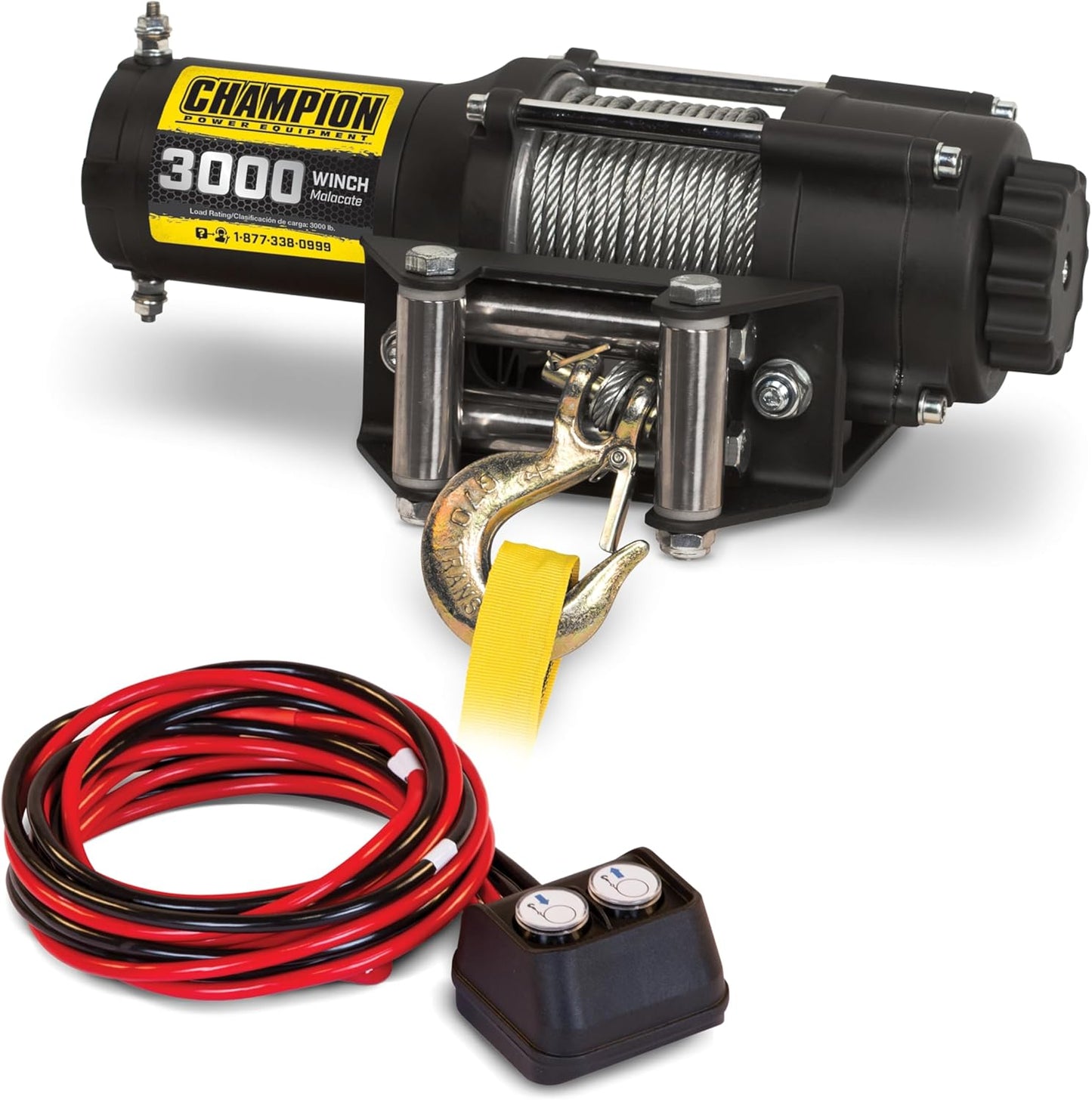 Champion Power Equipment 3000-lb ATV/UTV Winch Kit for Tough Jobs