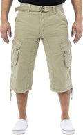 X RAY Men's Belted Cargo Long Shorts 18in Inseam - Durable Everyday