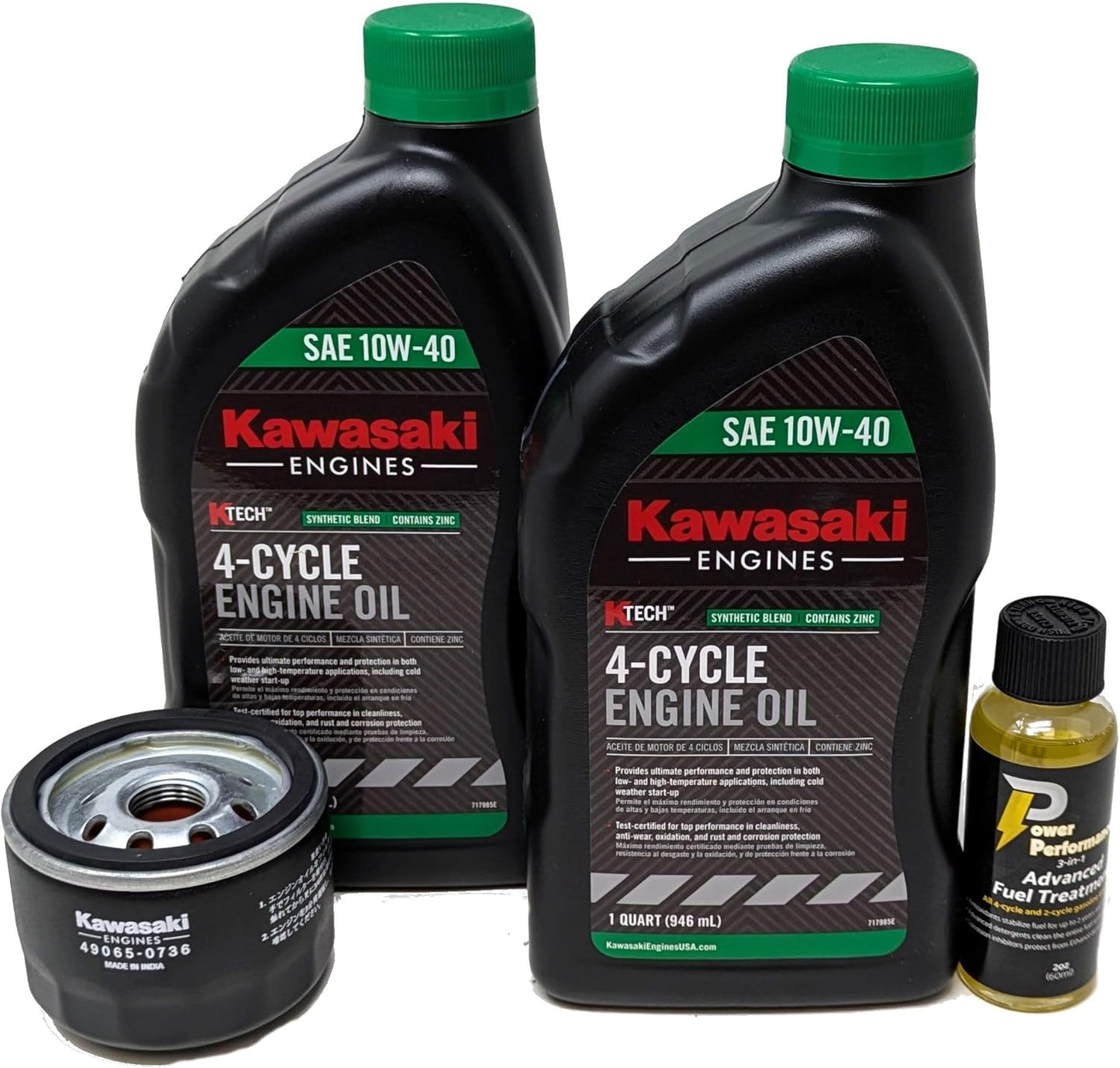 Oil Change Kit for Kawasaki 49065-0721 with Fuel Treatment