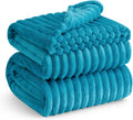 Bedsure GentleSoft Teal Fleece Blanket for Couch - Cozy, Large Throw