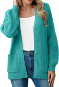 Chunky Knit V Neck Button Up Cardigan - Warm, Soft Fall Staple