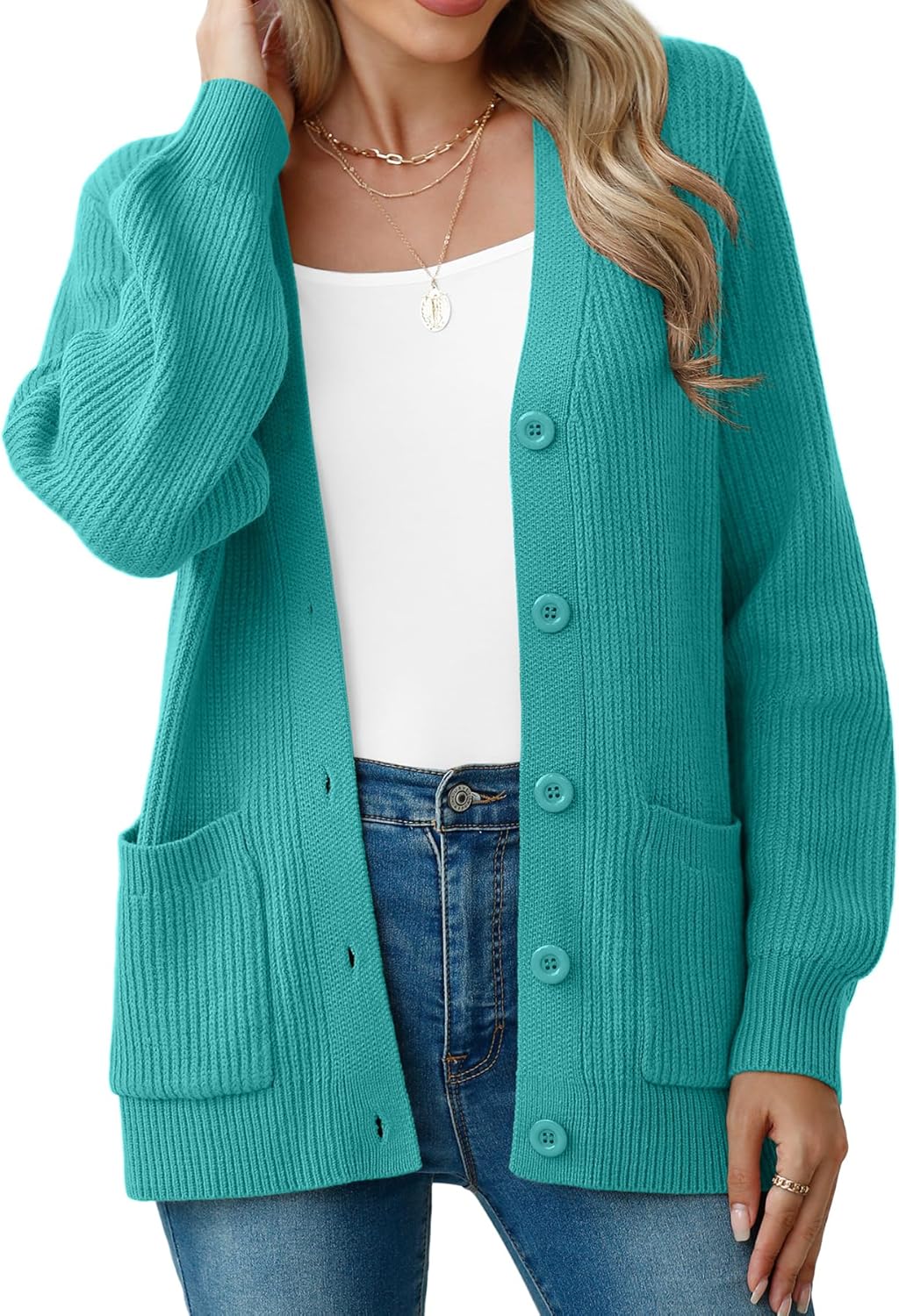 VIISHOW Women Chunky Knit Cardigan Sweater for Fall and Winter