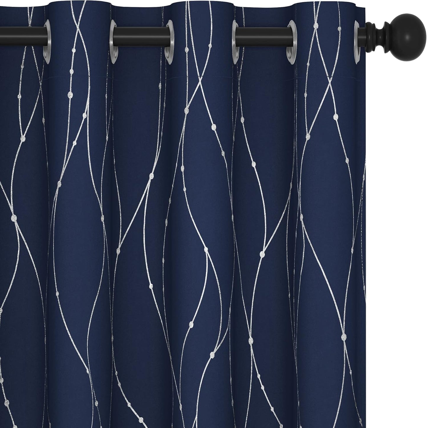 Deconovo Blackout Curtains for Bedroom and Living Room 52 x 72 in