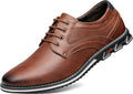 Men's PU Leather Dress Sneakers for Office - Comfortable Oxfords