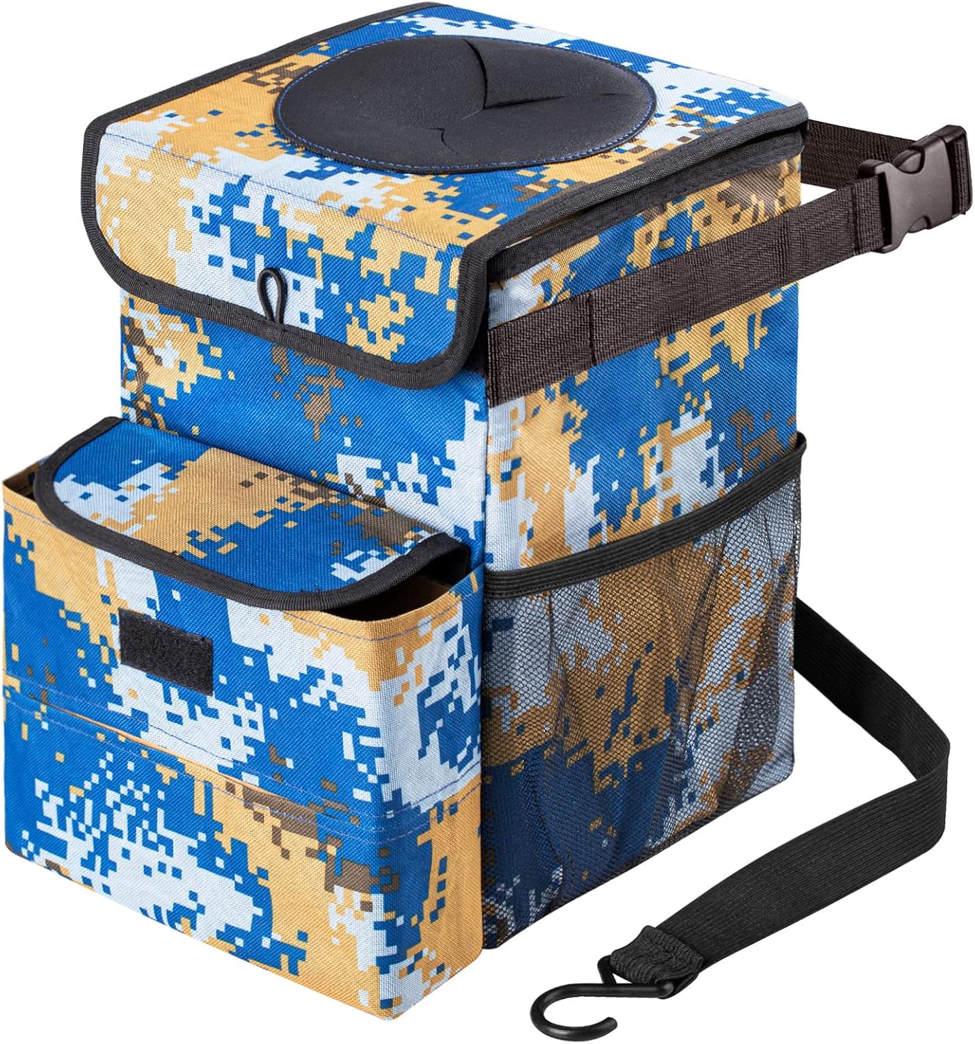 3 Gal Waterproof Car Trash Can - Camo Blue