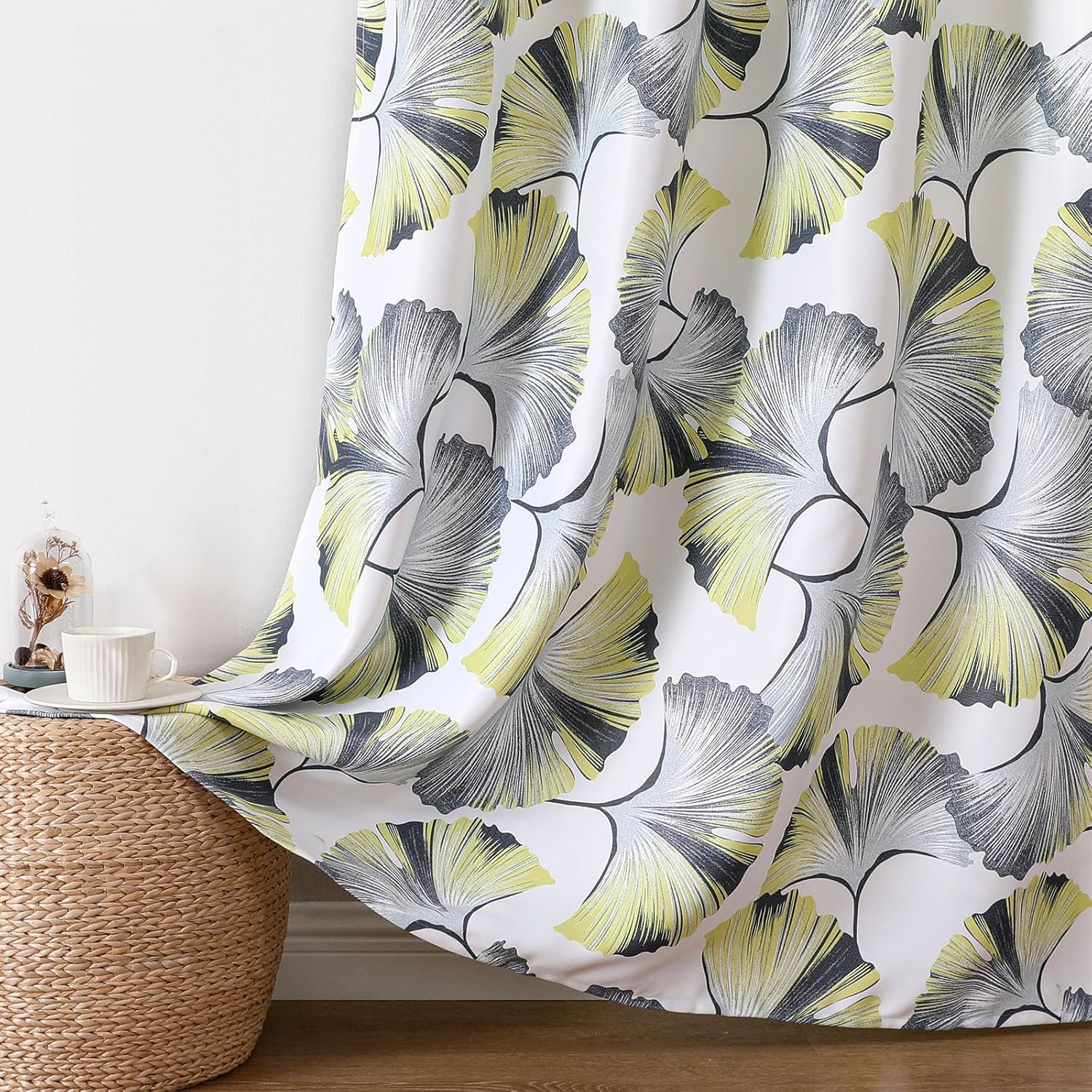 Joydeco Printed Curtains 96 inches Long for Elegant Farmhouse Style