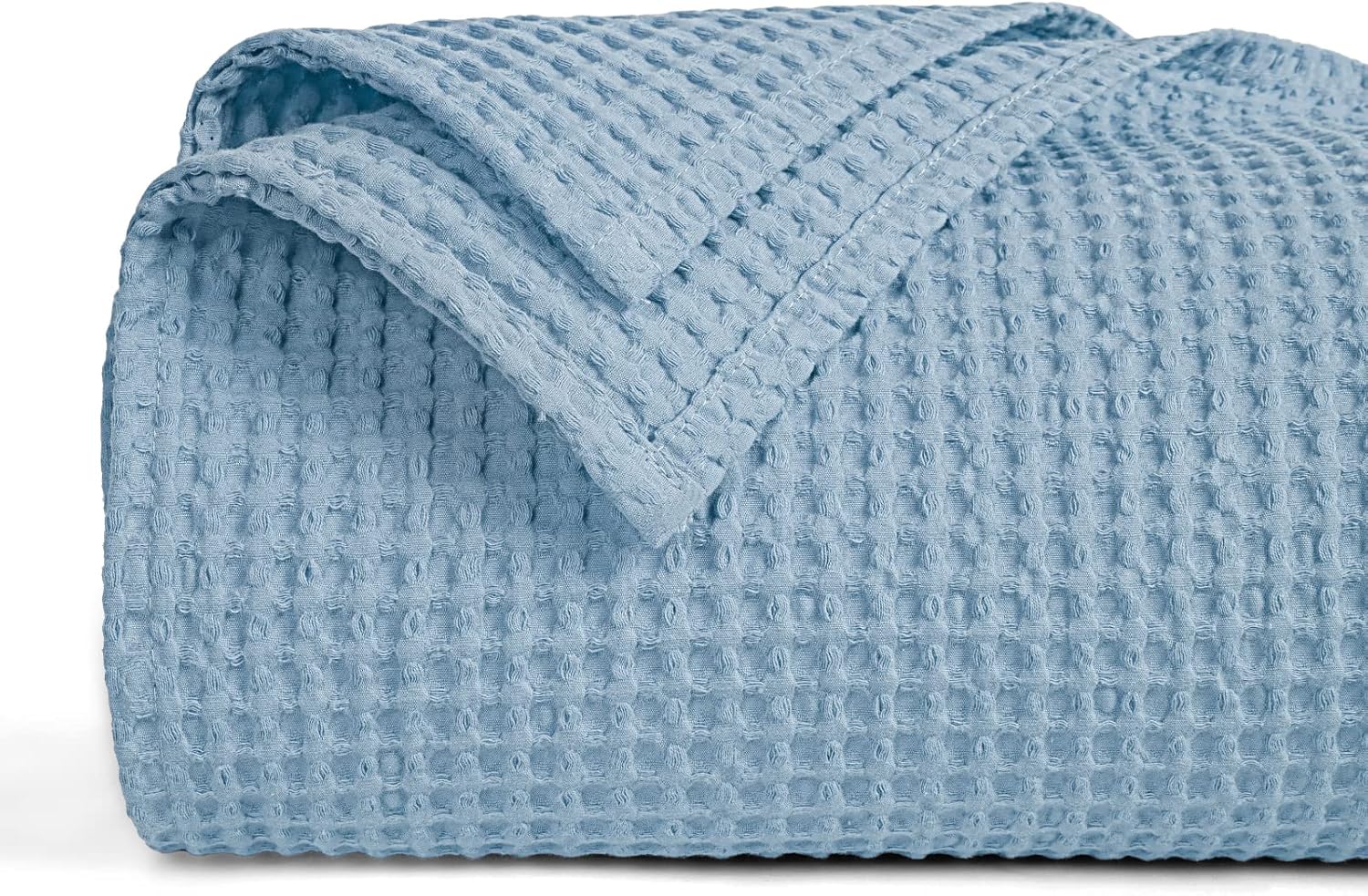 PHF Pre-Washed Cotton Waffle Weave Blanket King Size for Comfort