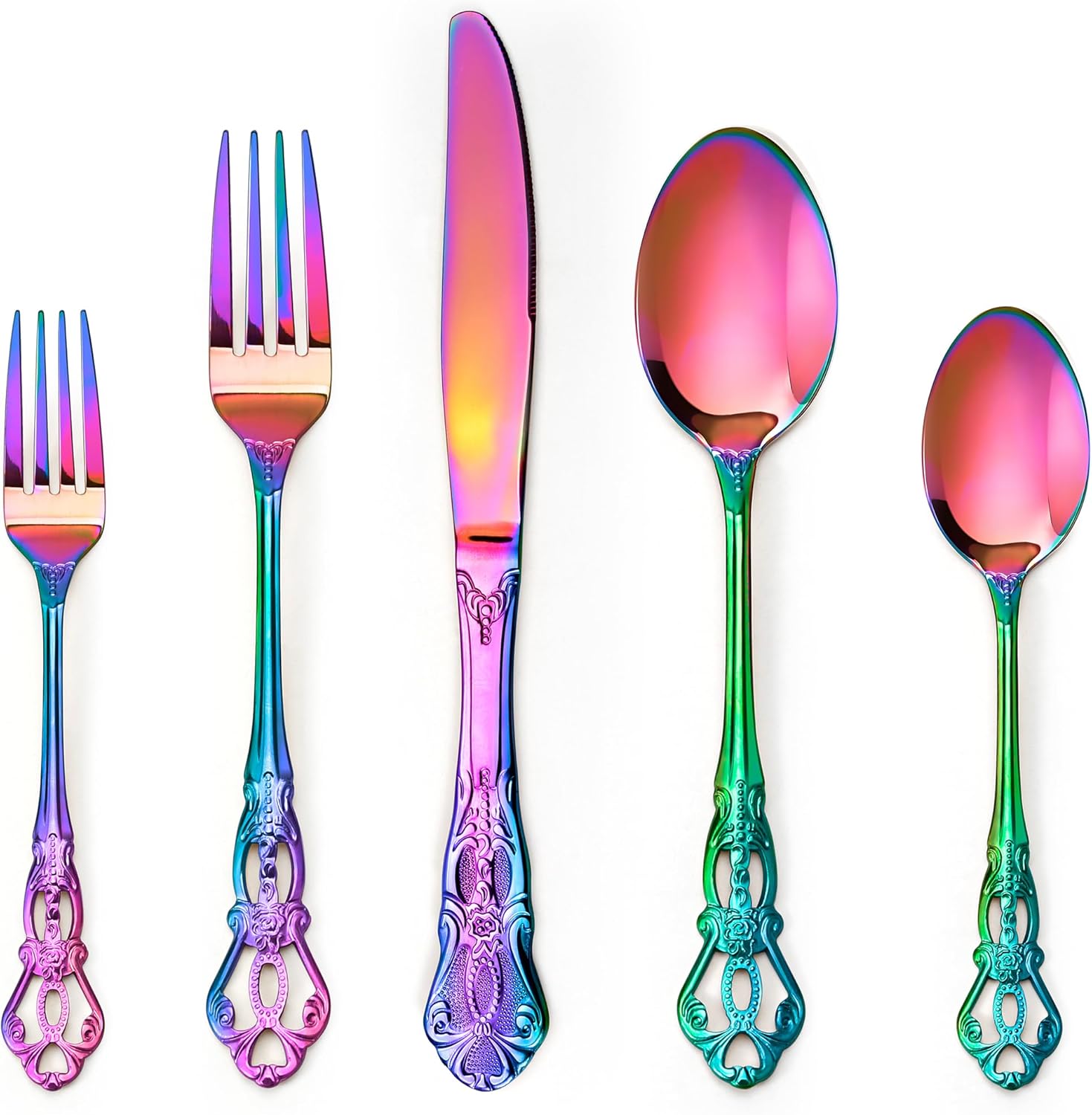 Retro Royal Silverware Set, 30 Pieces for Elegant Dining
