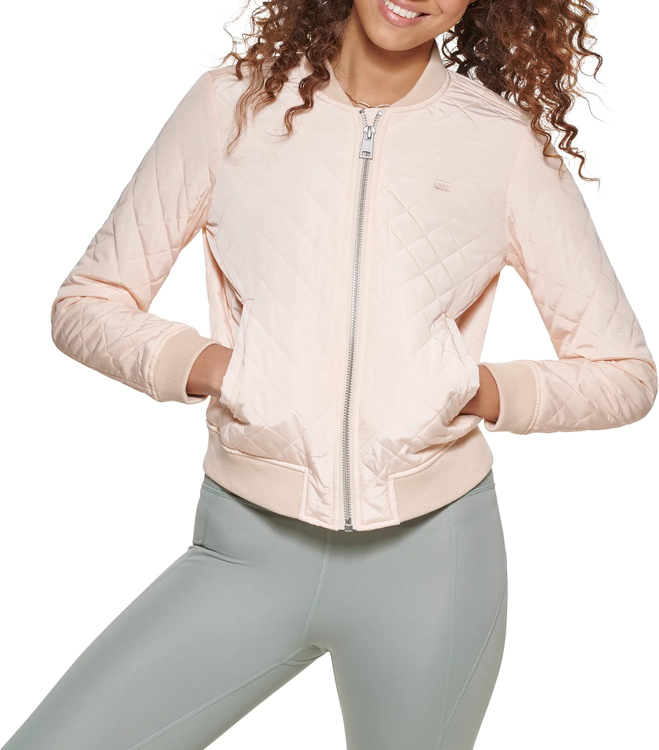 Levi's Women's Diamond Quilted Bomber Jacket for Trendy Style