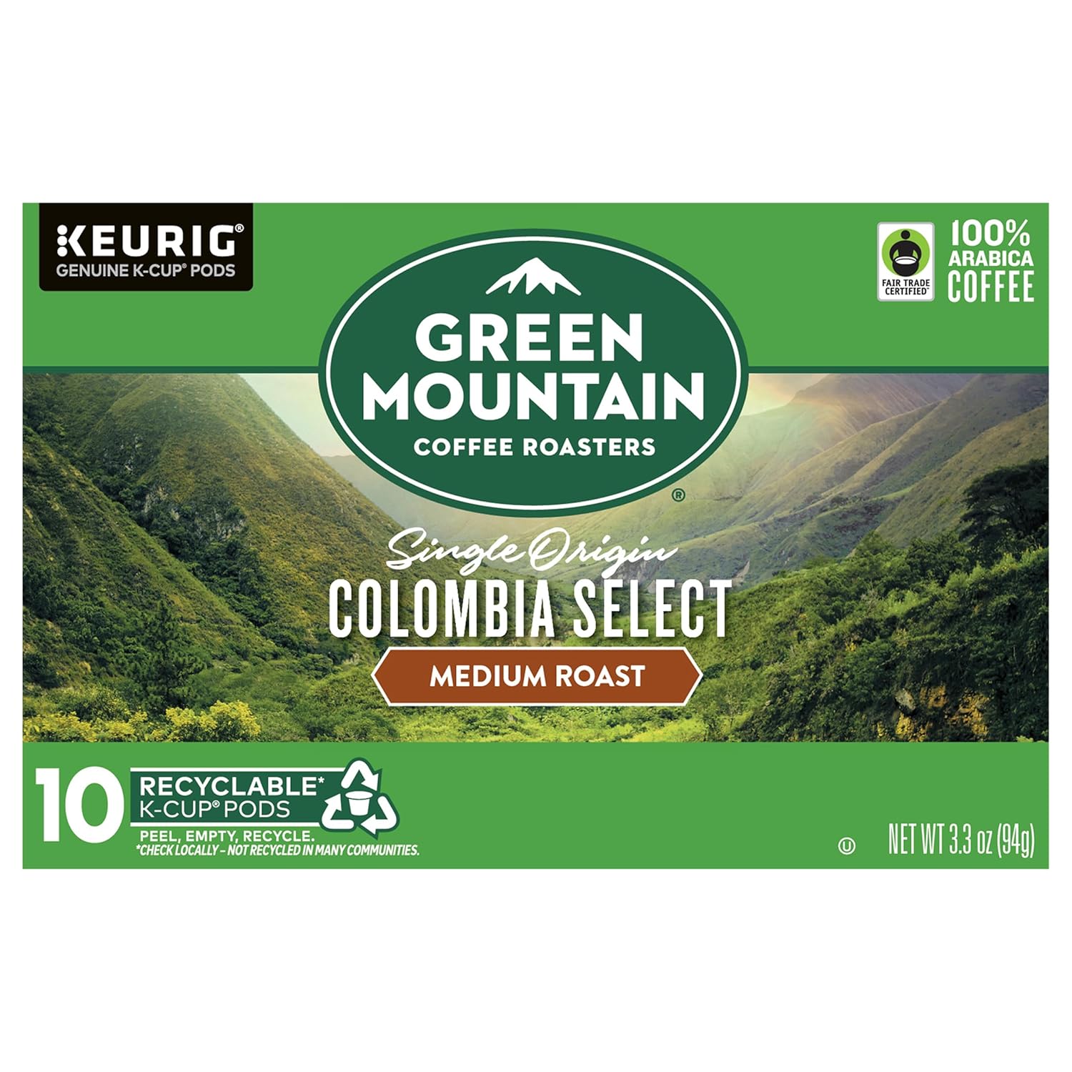 Colombian Fair Trade Medium Roast Coffee, 3.3 oz