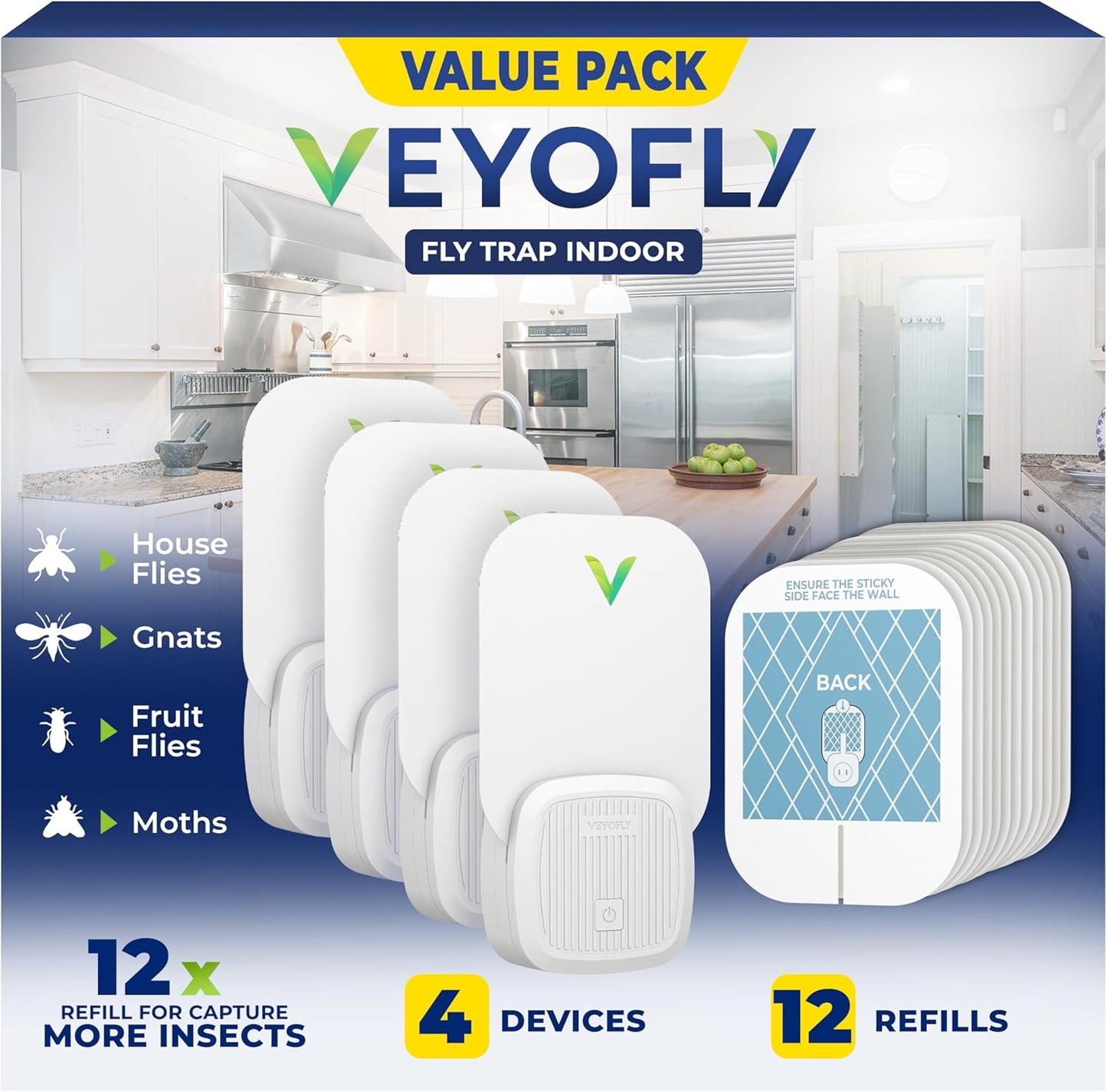 VEYOFLY Fly Trap Indoor: Effective Gnat Traps for House Use
