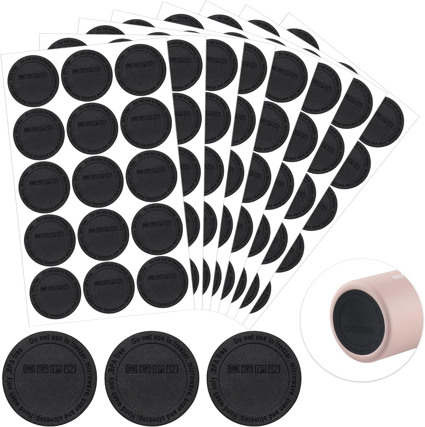 HOYDATE Rubber Bottoms for Sublimation Tumblers - Anti-Slip Silicone