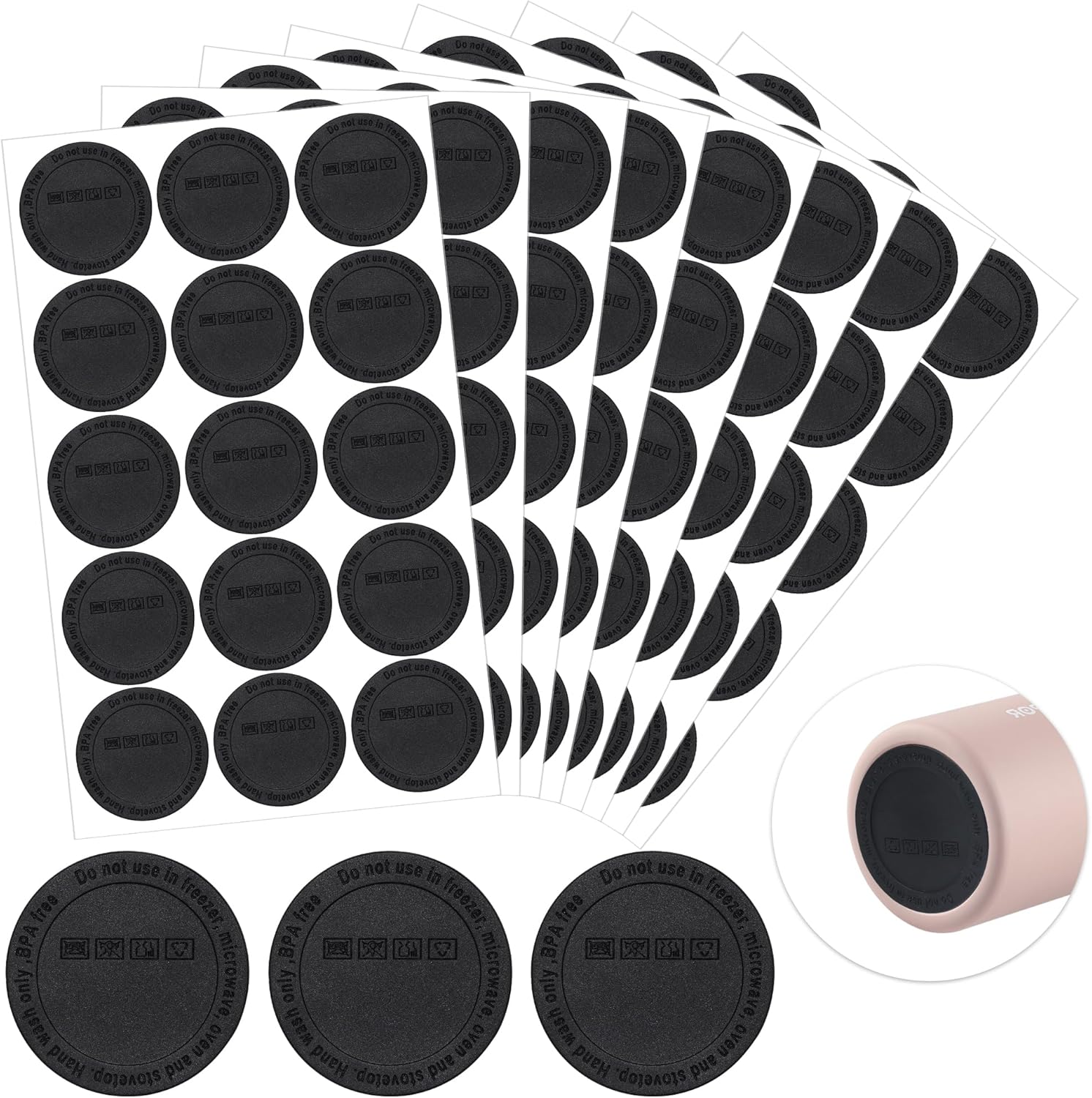 HOYDATE Rubber Bottoms for Sublimation Tumblers - Anti-Slip Silicone