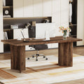 63-inch Executive Desk Farmhouse Wood Conference Table - Sturdy Large