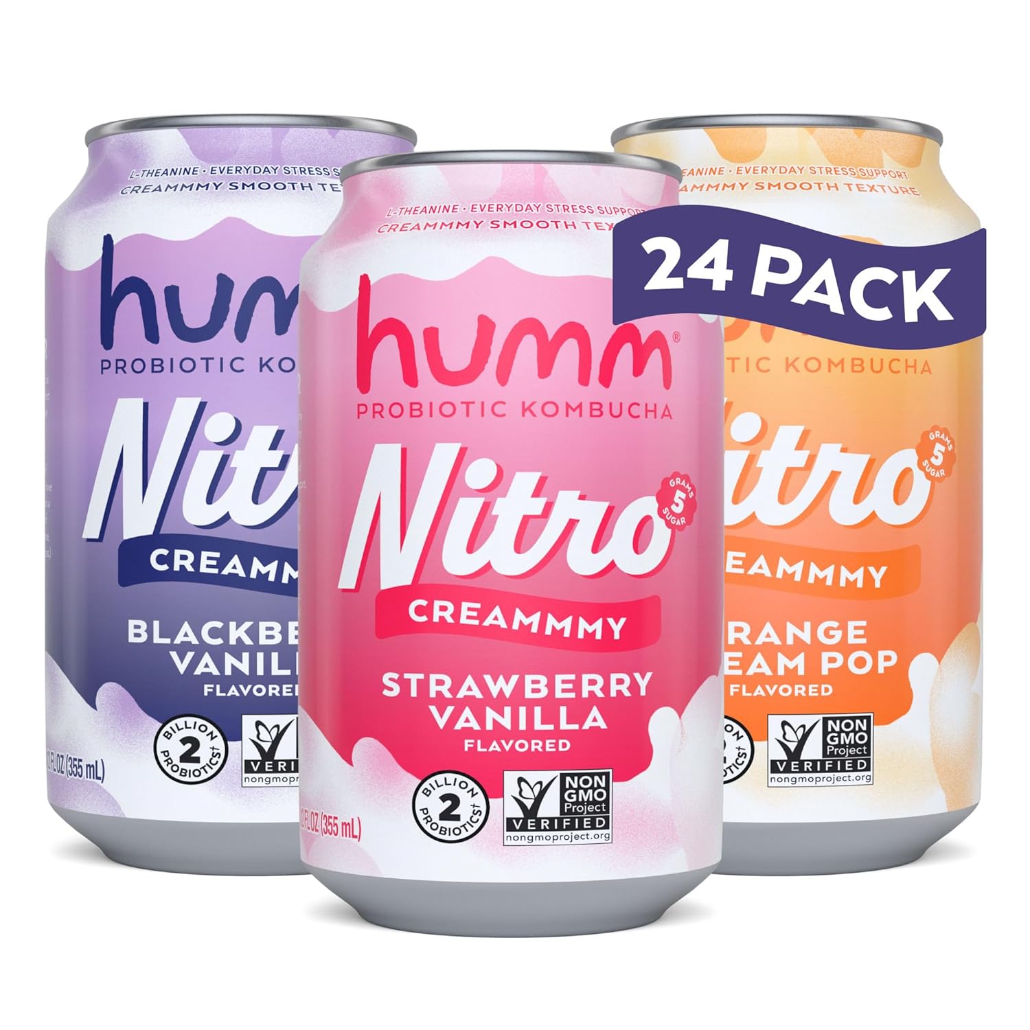 Humm Nitro Kombucha Variety Pack - Creamy Probiotic Drink