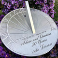 20th Wedding Anniversary Sundial Gauge - Custom Engraved Timepiece