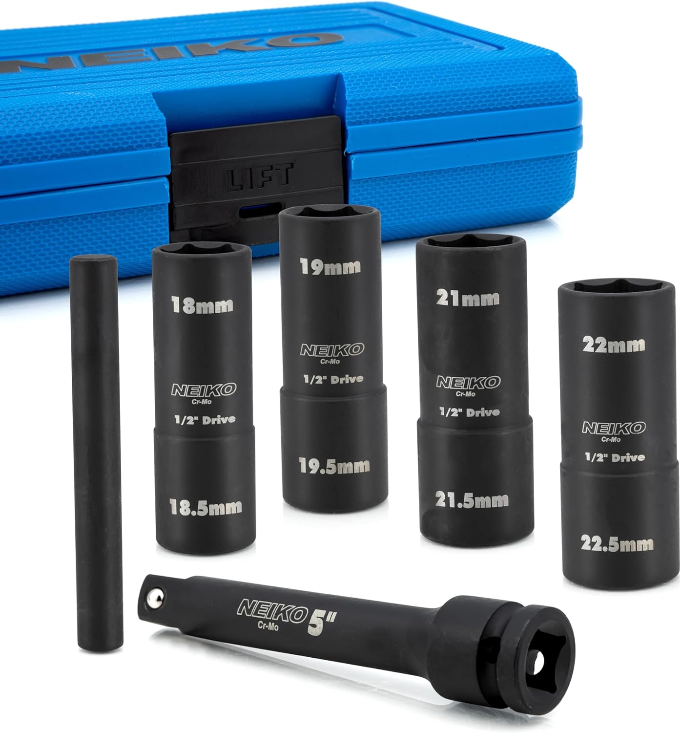 NEIKO 02290B Lug Nut Socket Set for Easy Tire Maintenance