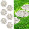 River Rock Stepping Stones Outdoor Hexagon Mats - Polished Pebble