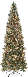 Best Choice Products 7.5ft Pre-lit Pencil Christmas Tree - Slim