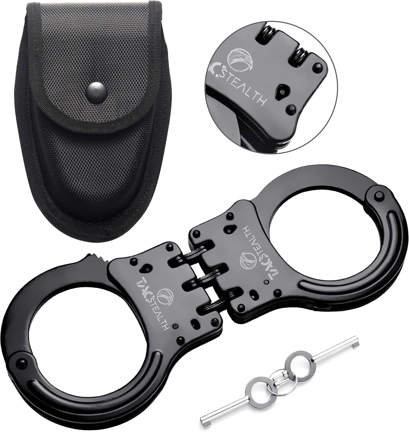 Double Lock Hinged Handcuffs for Secure Professional Use