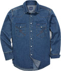 HISEA Men's Denim Work Shirt: Durable & Comfortable Fit