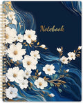 Spiral Notebook College Ruled Journal - Thick Paper, Floral (8.5 in x