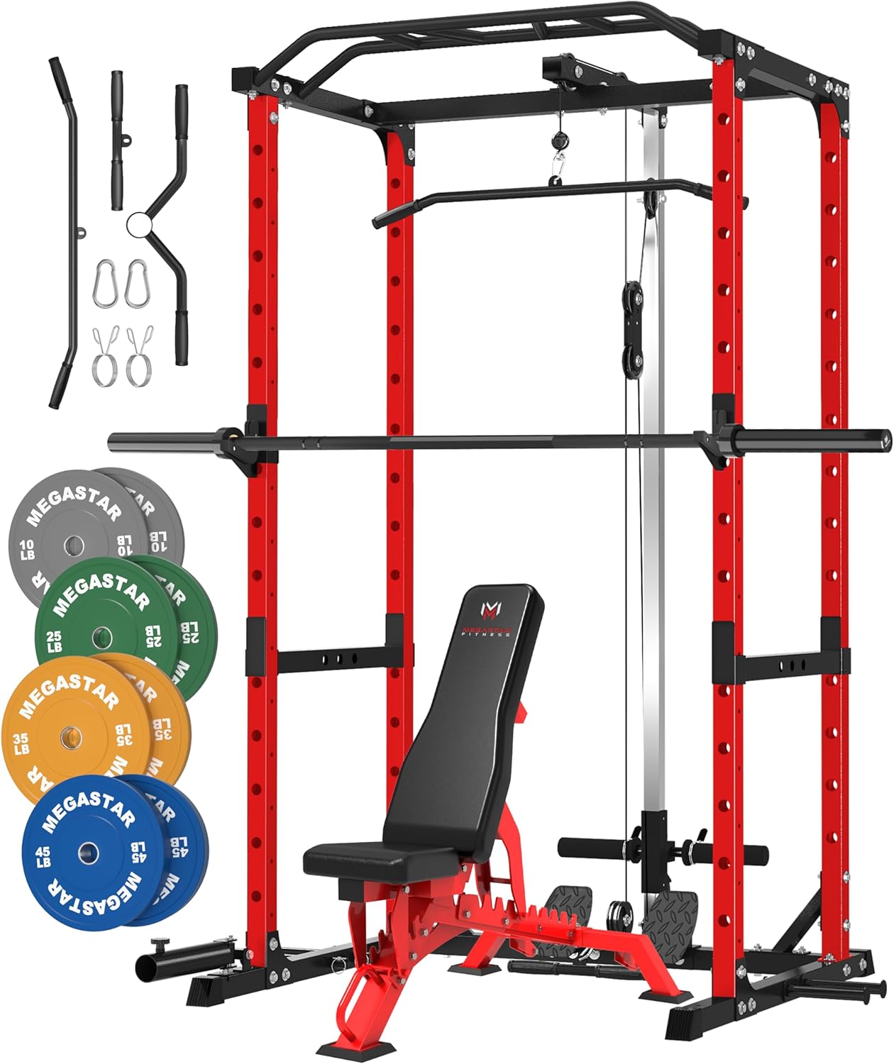 MEGASTAR Power Cage: 1600LBS Capacity, All-in-One Home Gym