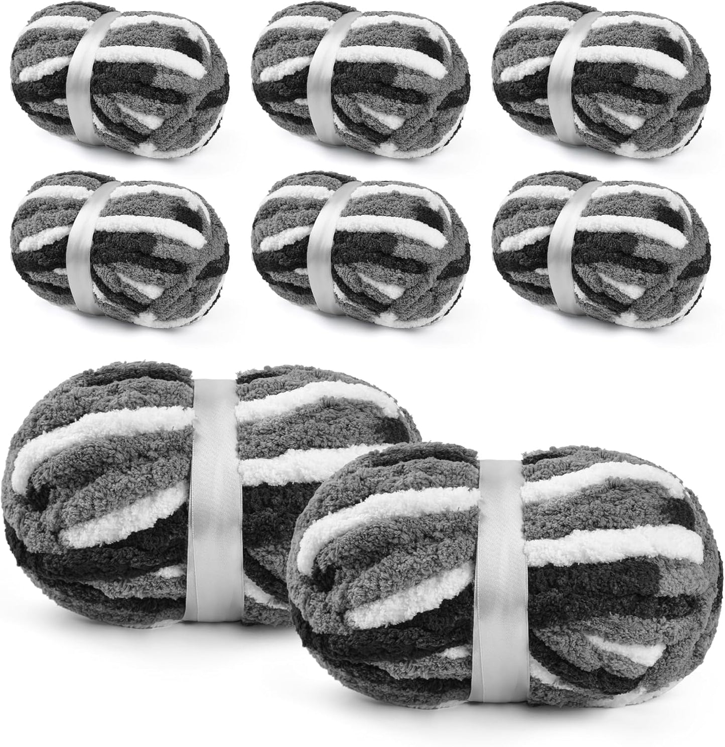 Jumbo Chenille Chunky Yarn for Crocheting & Knitting Projects