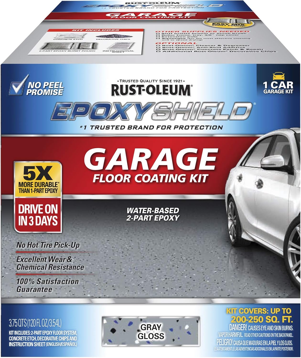 Rust-Oleum EPOXYSHIELD Garage Floor Coating Kit for Durability