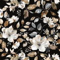 Vintage Dark Black Floral Peel and Stick Wallpaper - Removable