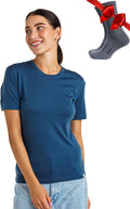 Merino Wool T Shirt Women - 100% Superfine Merino Base Layer