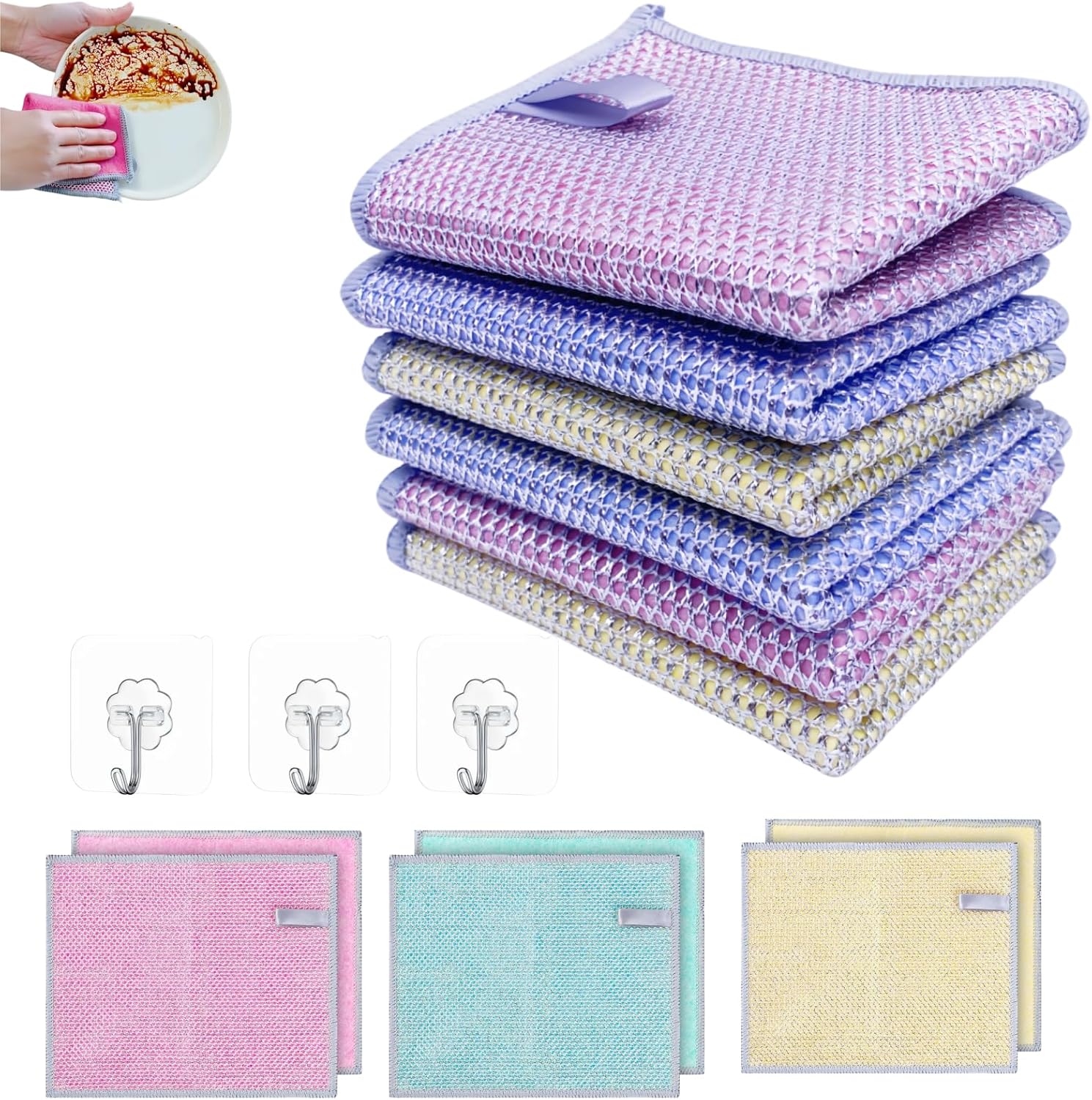 2024 Multipurpose Cleaning Cloths: Easy Rinsing, Reusable!