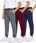 Boys Cotton Fleece Jogger Sweatpants 3-Pack - Everyday Activewear