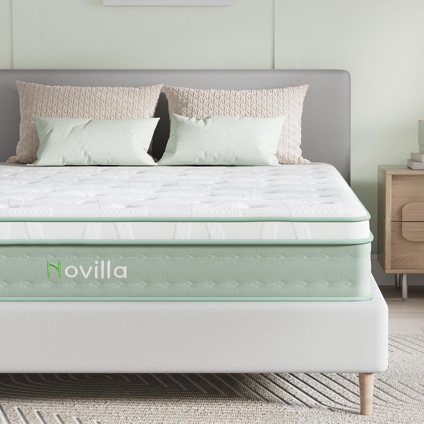 Novilla Twin Mattress - 10 Inch Hybrid for Comfortable Sleep
