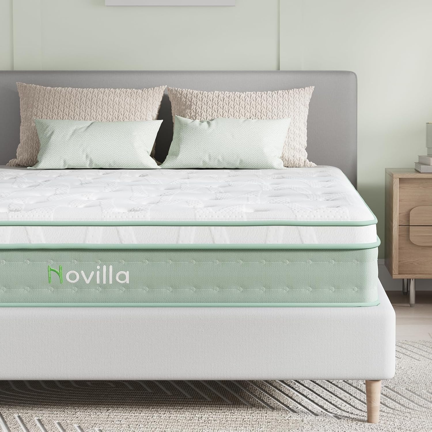 Novilla Twin Mattress - 10 Inch Hybrid for Comfortable Sleep